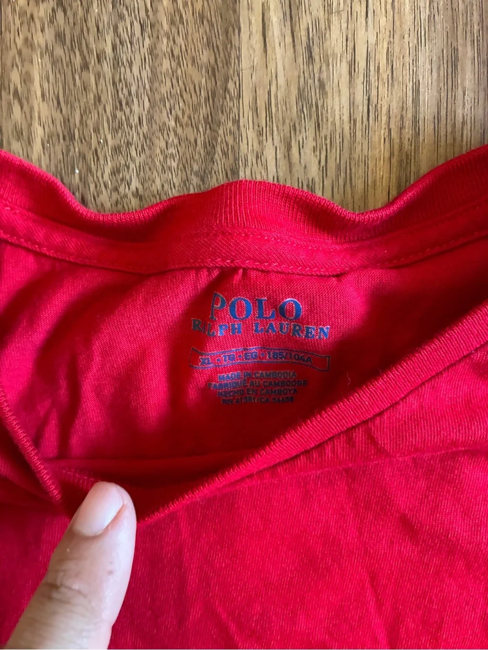 Polo Ralph Lauren Men’s Tee Shirt Polo Pony Size XL Red Crew Neck Short Sleeve